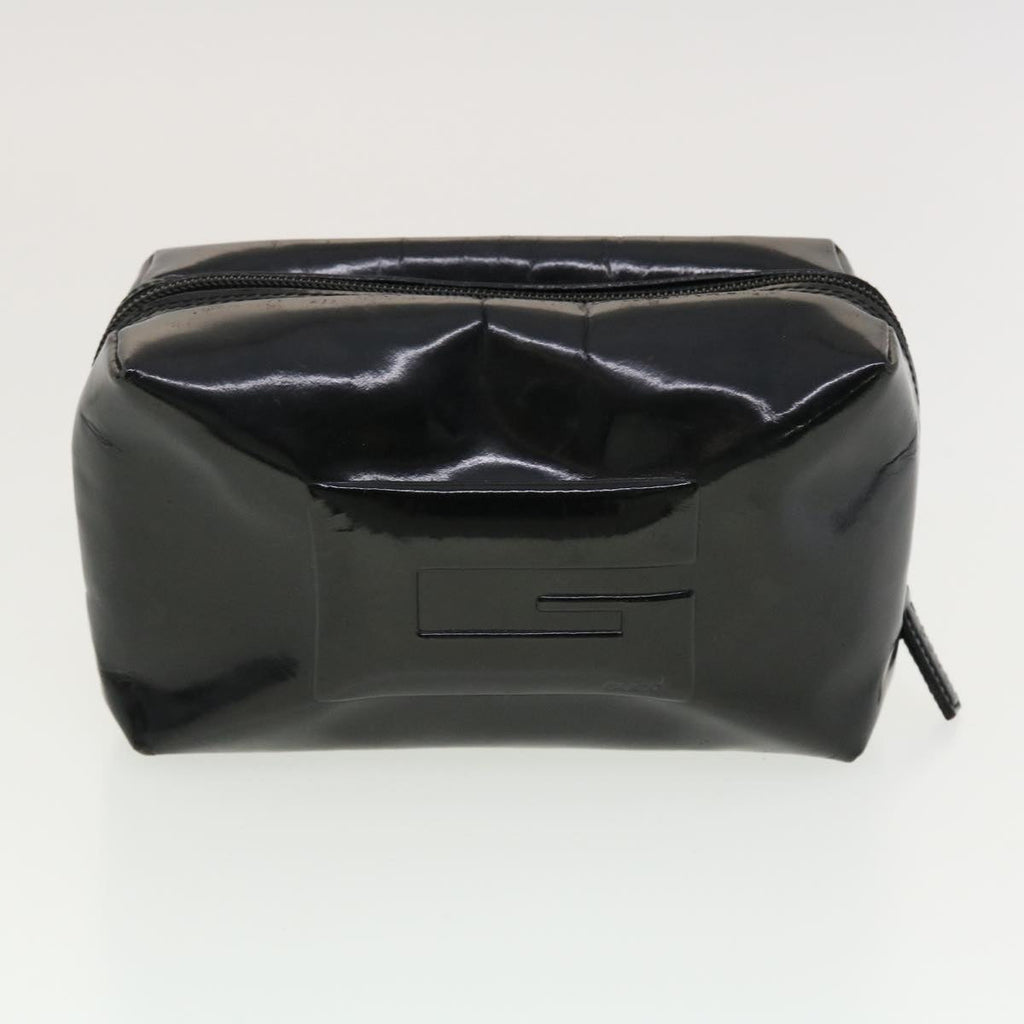 GUCCI Pouch Hand Bag Patent 2Set Black bs4845