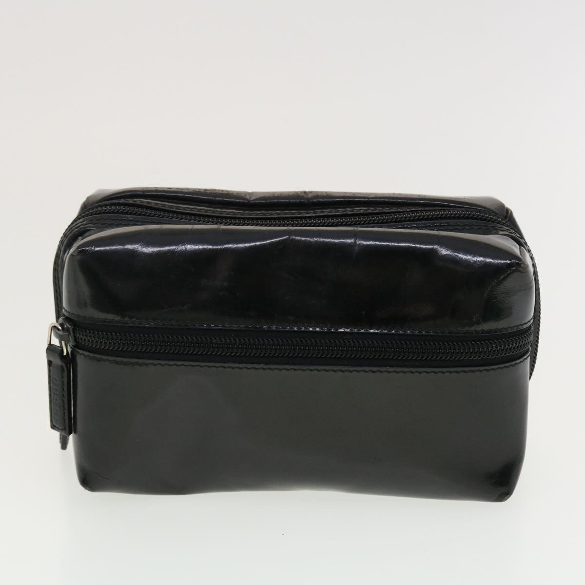 GUCCI Pouch Hand Bag Patent 2Set Black bs4845