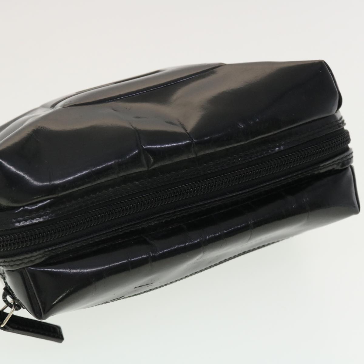 GUCCI Pouch Hand Bag Patent 2Set Black bs4845