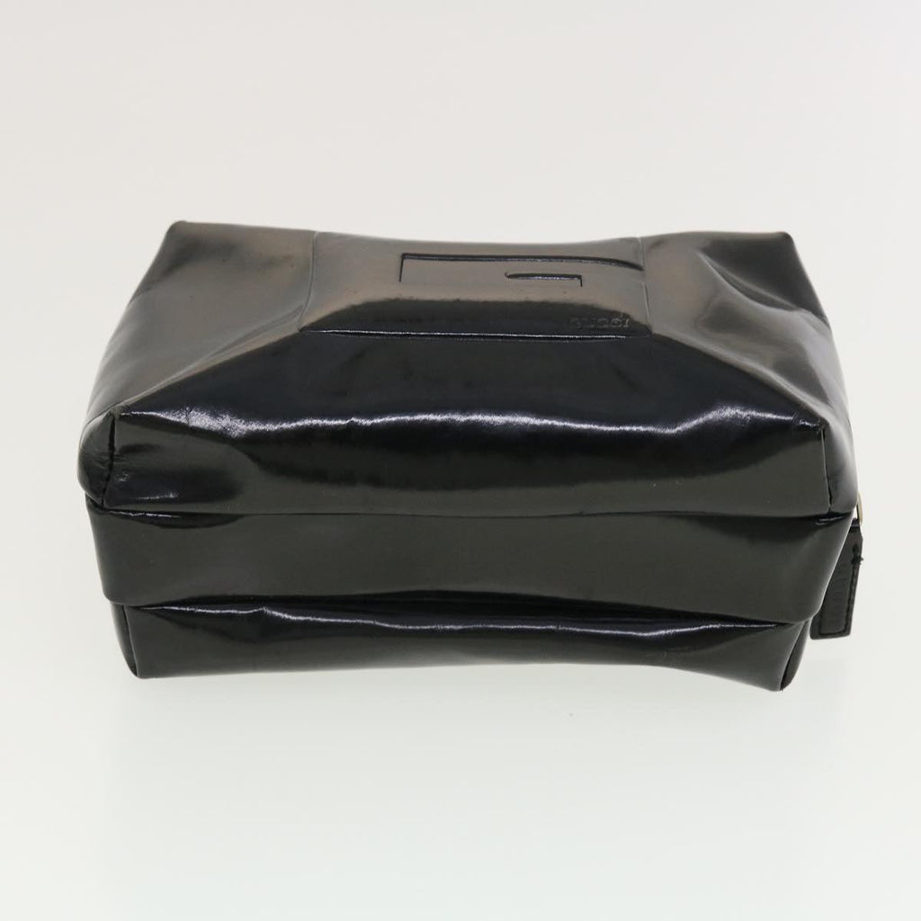GUCCI Pouch Hand Bag Patent 2Set Black bs4845