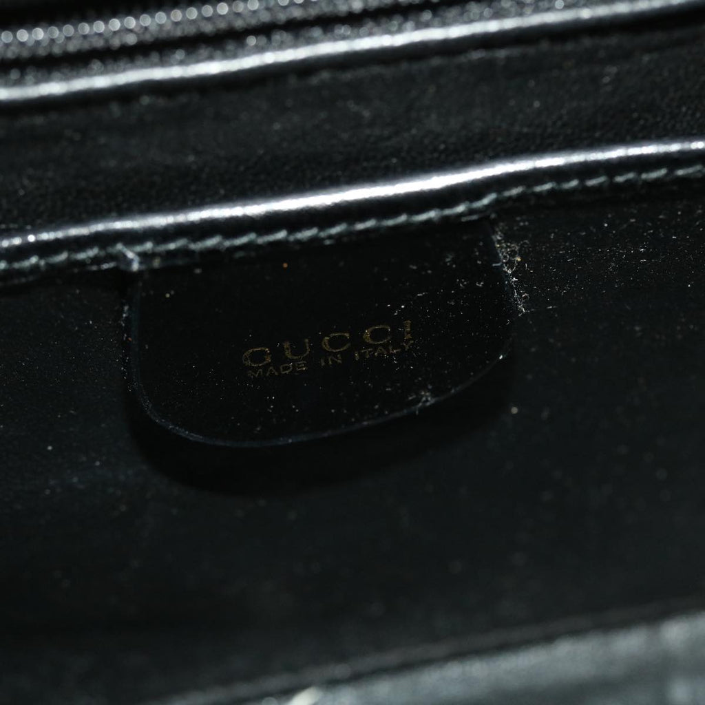 GUCCI Pouch Hand Bag Patent 2Set Black bs4845
