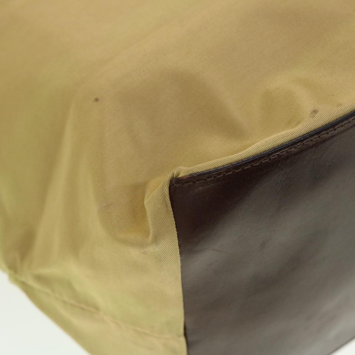 FENDI Tote Bag Nylon Khaki bs4859