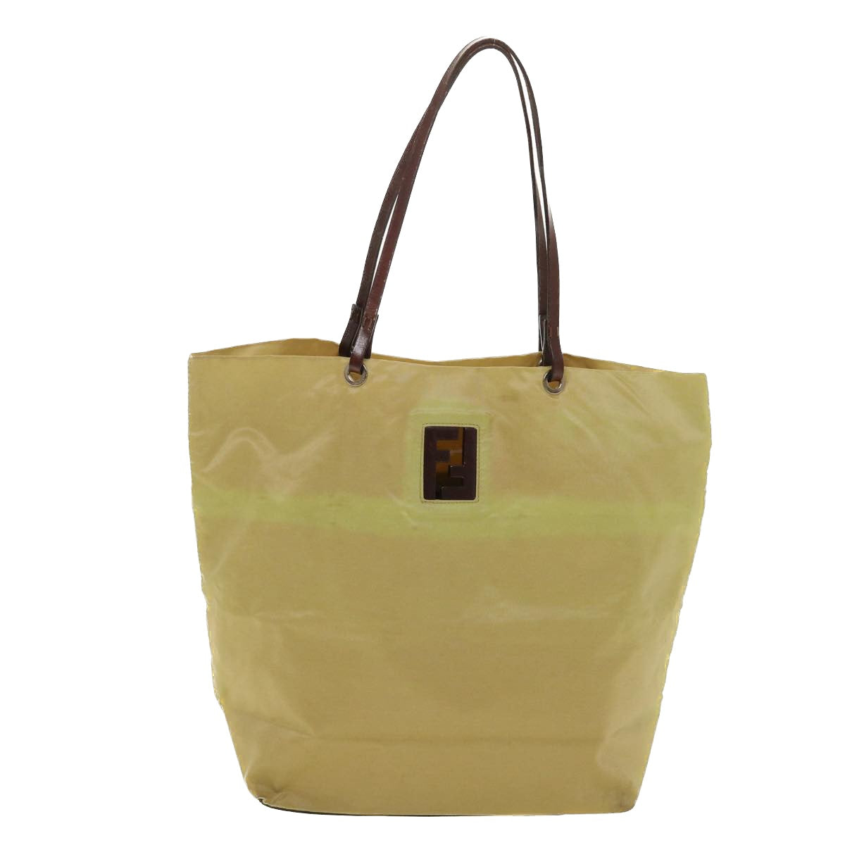 FENDI Tote Bag Nylon Khaki bs4859