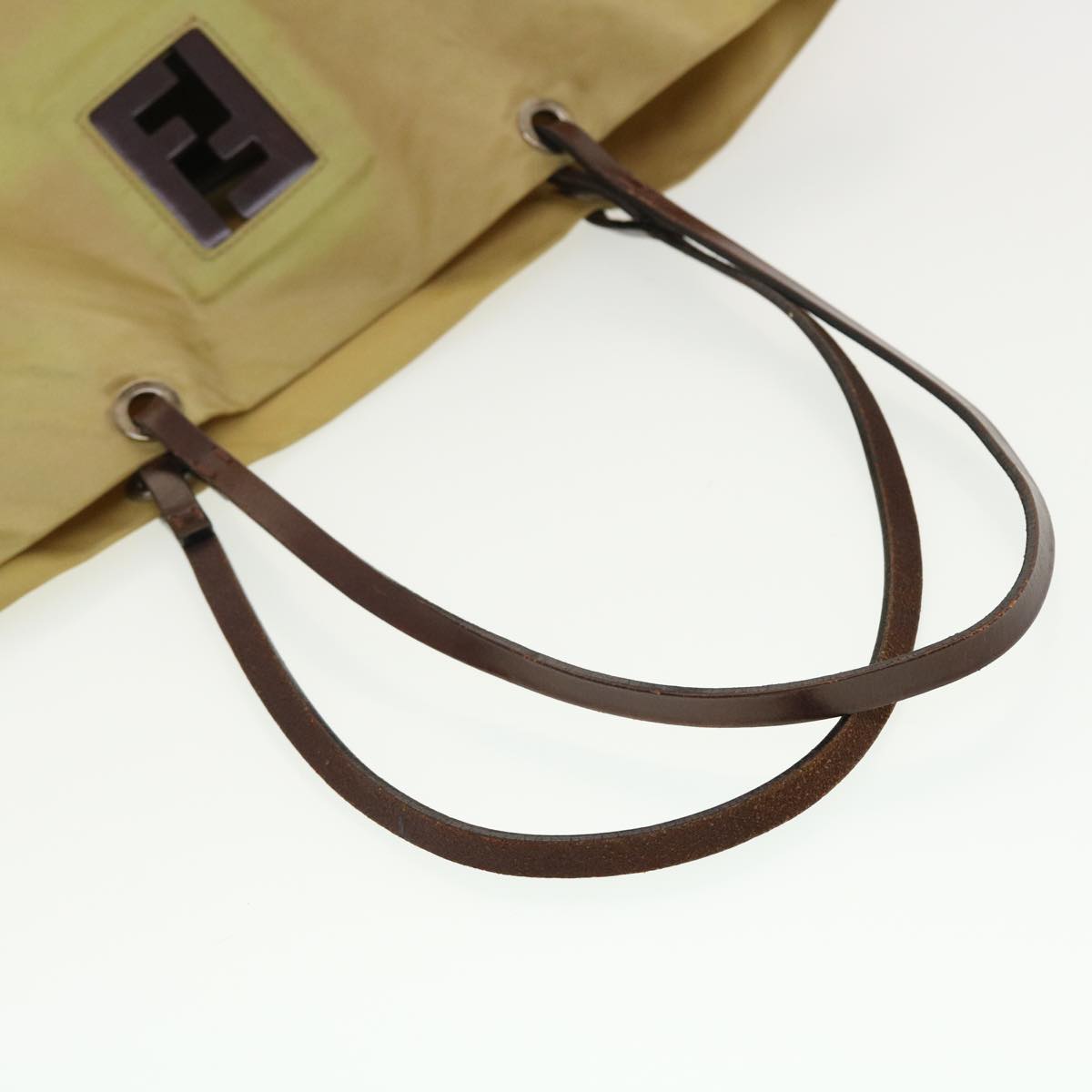 FENDI Tote Bag Nylon Khaki bs4859