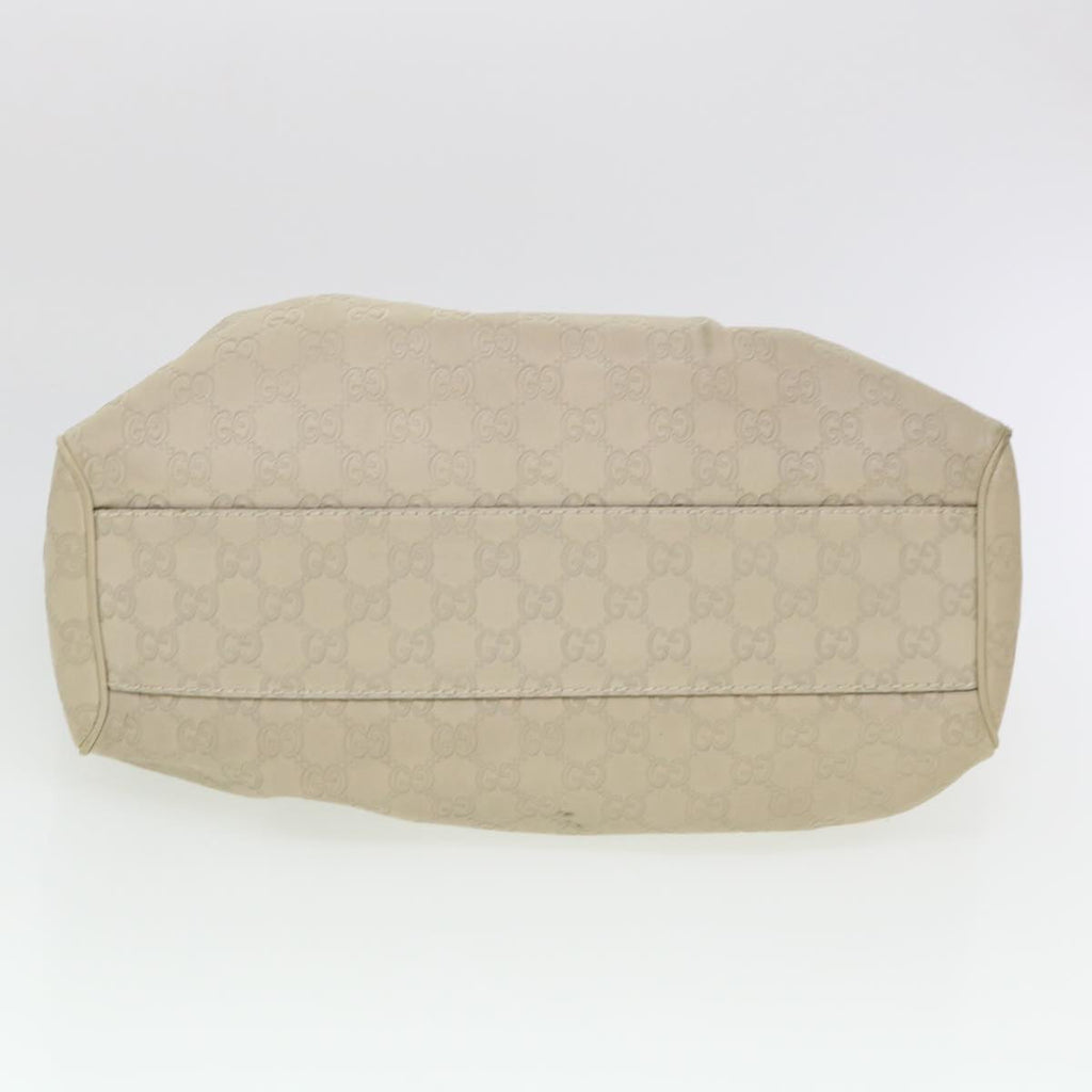 GUCCI Gucci Shima GG Tote Bag Leather Beige 211944 bs4876