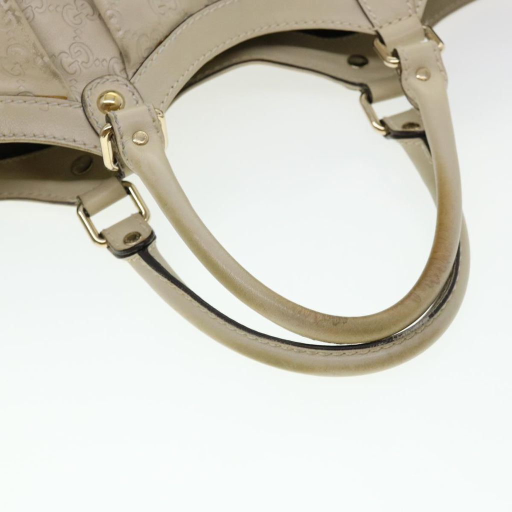 GUCCI Gucci Shima GG Tote Bag Leather Beige 211944 bs4876