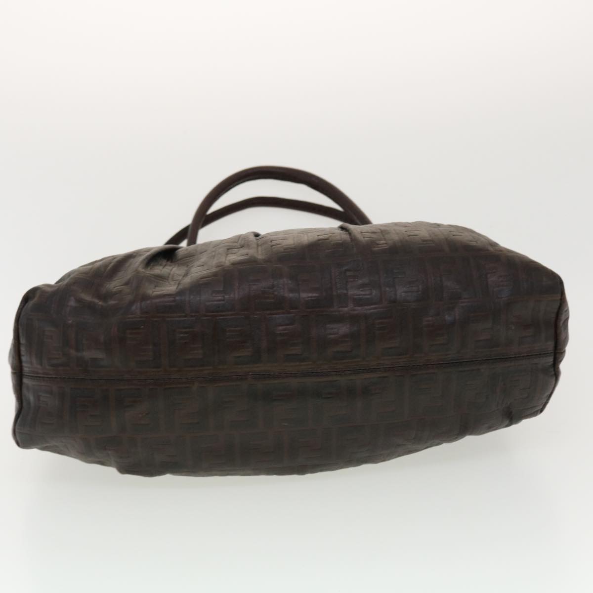 FENDI Zucca Canvas Shoulder Bag Brown bs4889