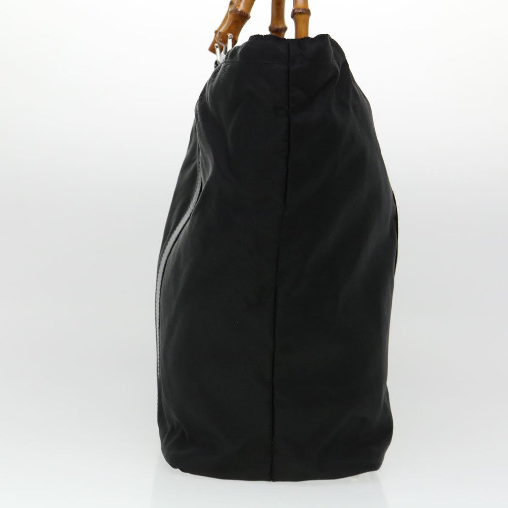 GUCCI Bamboo Tote Bag Nylon Black bs4991