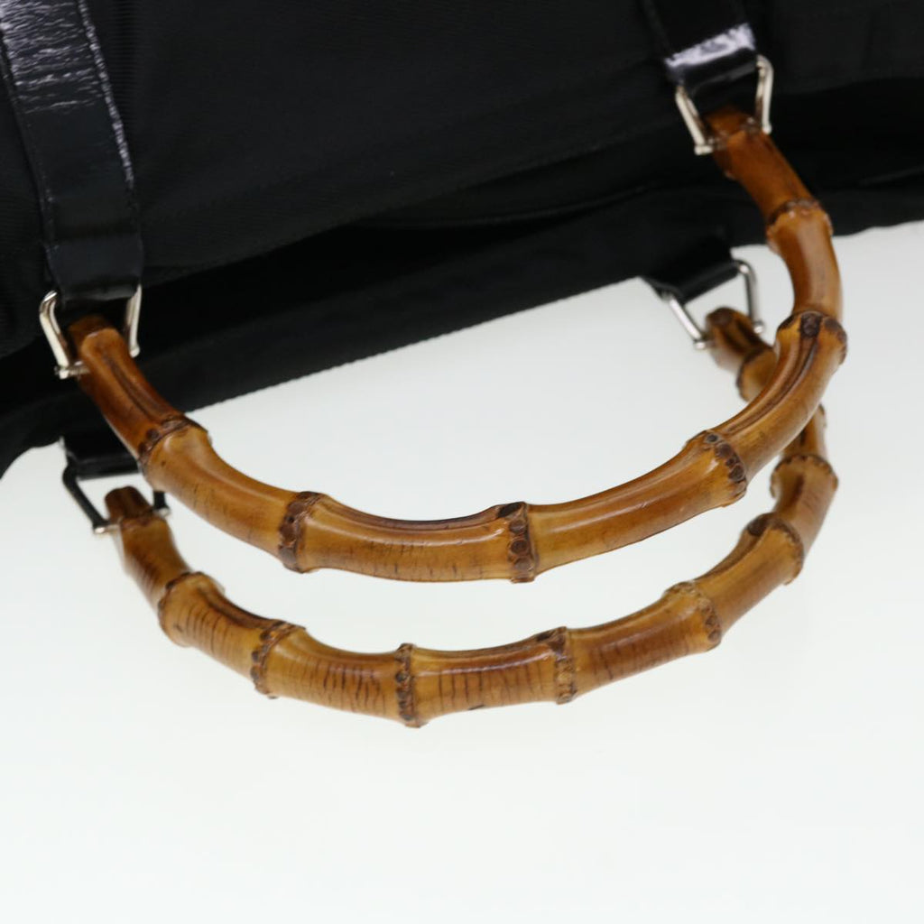 GUCCI Bamboo Tote Bag Nylon Black bs4991