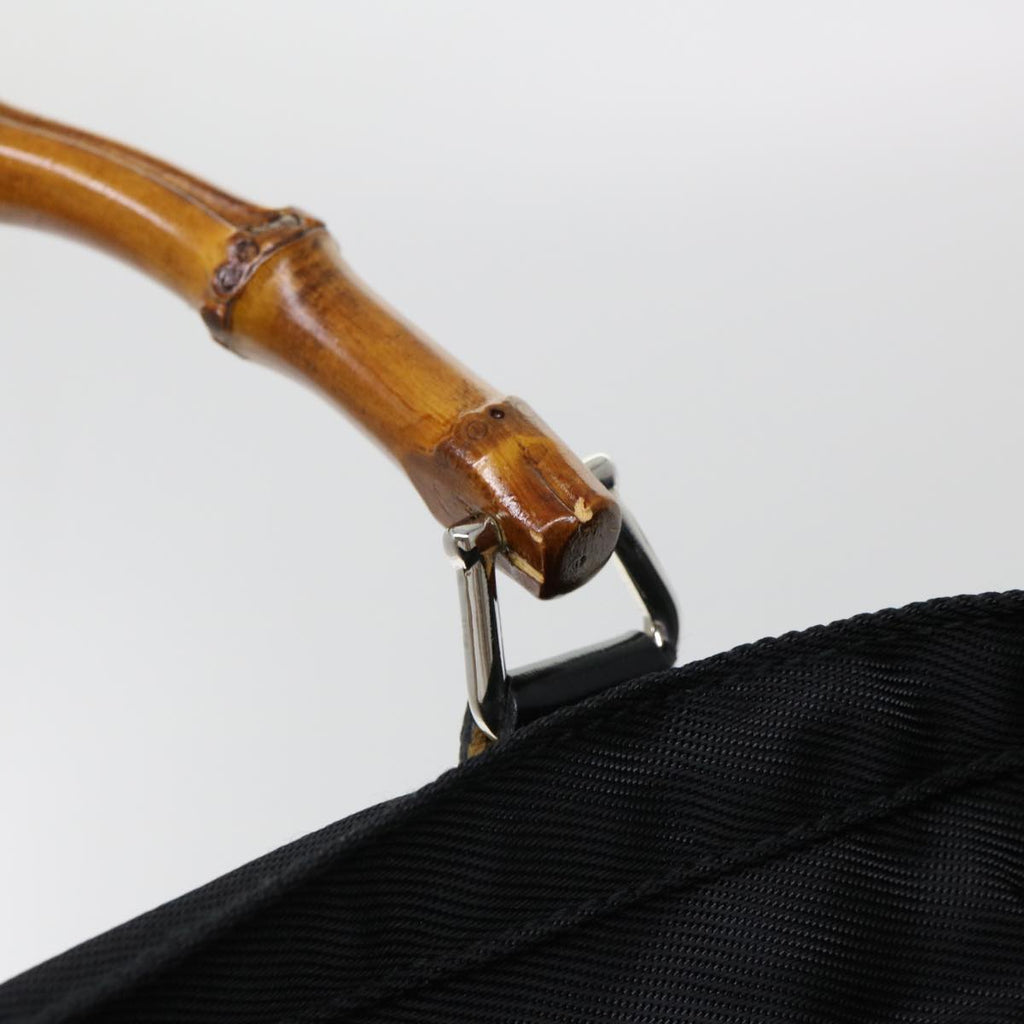 GUCCI Bamboo Tote Bag Nylon Black bs4991