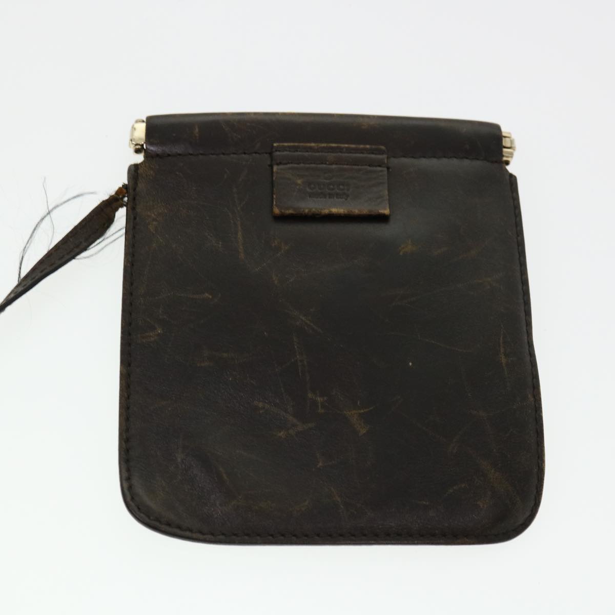 GUCCI Hand Bag Suede Brown 95374 bs5004
