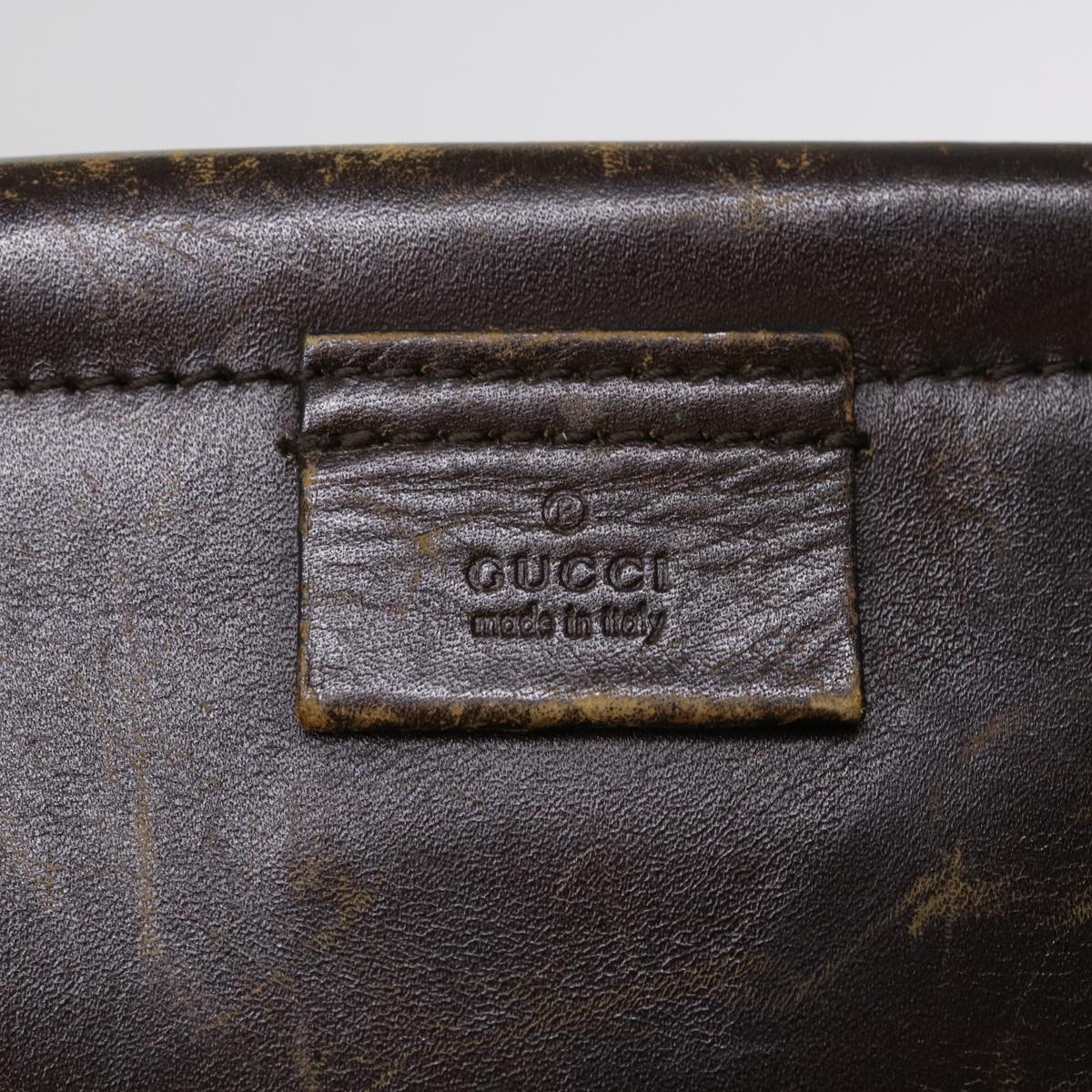 GUCCI Hand Bag Suede Brown 95374 bs5004