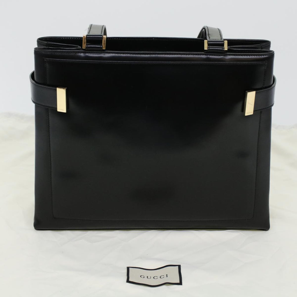 GUCCI Shoulder Bag Leather Black 00221130333 bs5042