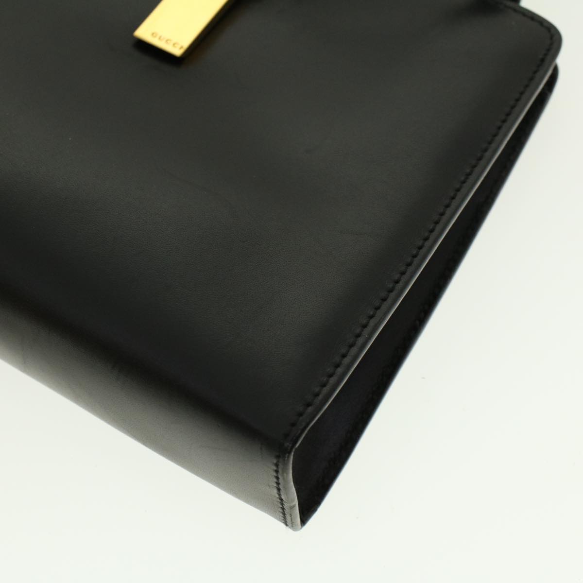 GUCCI Hand Bag Leather Black bs5043