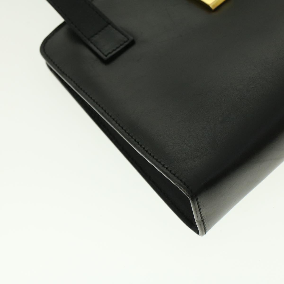 GUCCI Hand Bag Leather Black bs5043