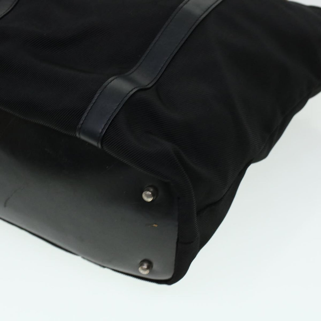 GUCCI Bamboo Hand Bag Nylon Black bs5044