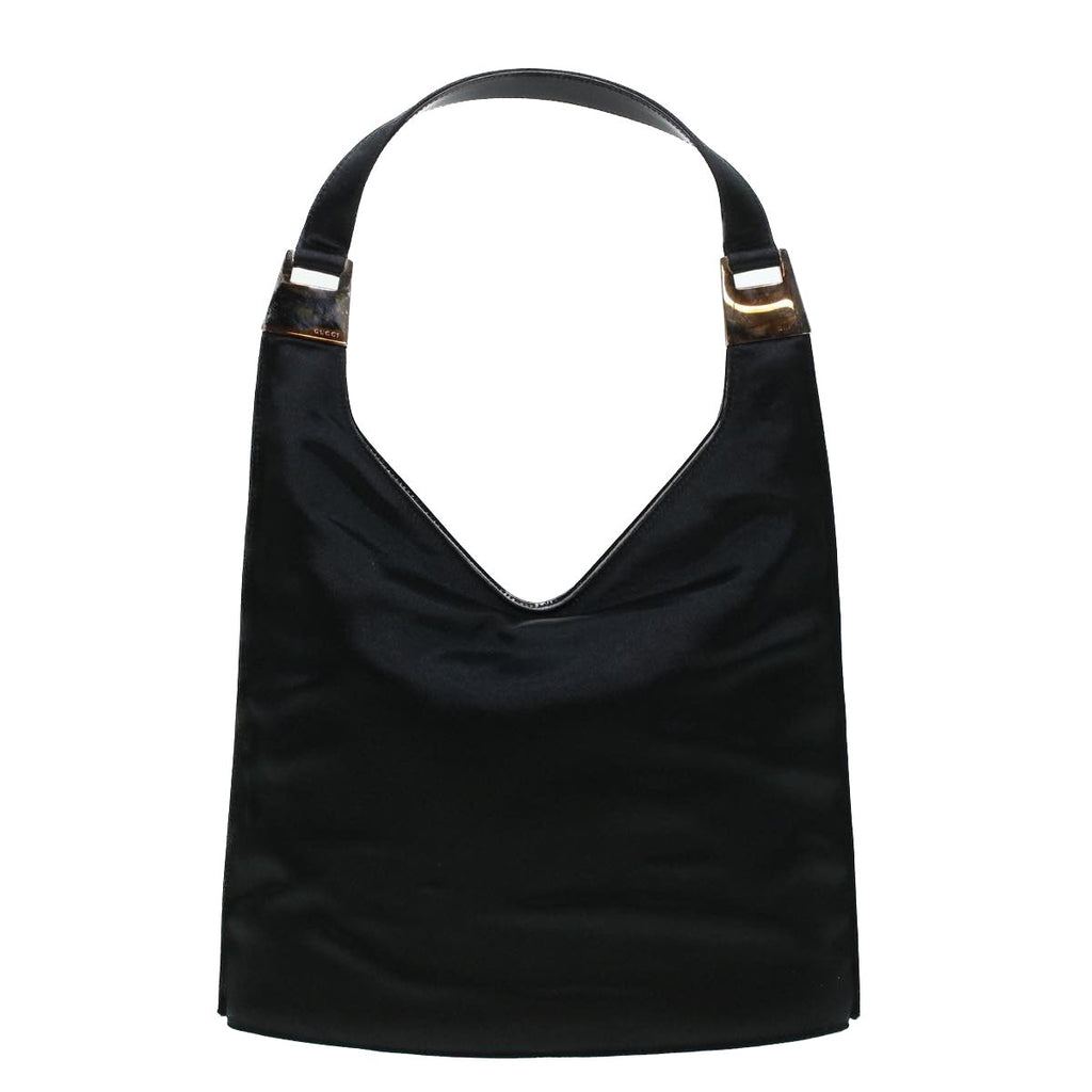 GUCCI Shoulder Bag Canvas Black bs5045