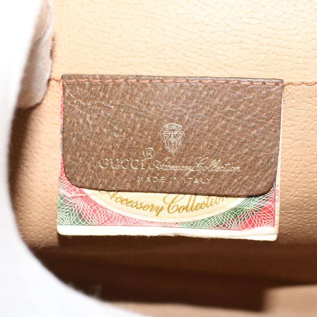 GUCCI GG Canvas Web Sherry Line Clutch Bag Beige Red Green 8901031 bs5120