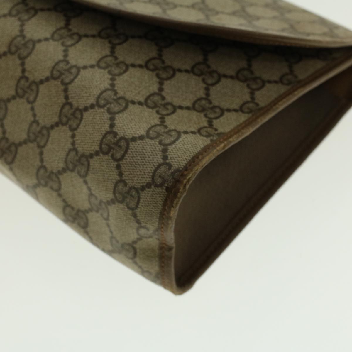 GUCCI GG Canvas Web Sherry Line Clutch Bag Beige Red Green 8901031 bs5120