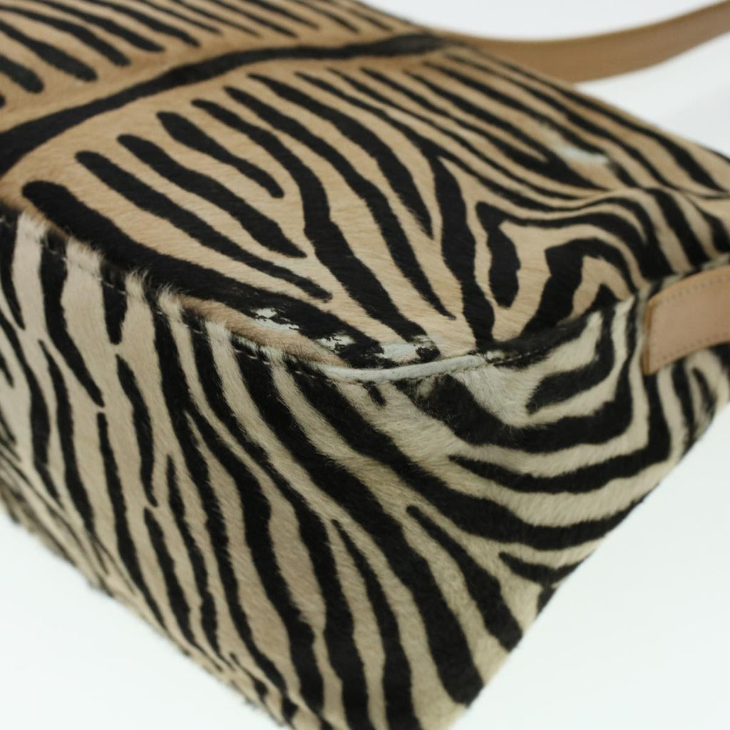 FENDI Mamma Baguette Shoulder Bag Harako leather Beige bs5121