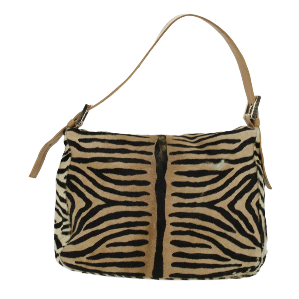 FENDI Mamma Baguette Shoulder Bag Harako leather Beige bs5121