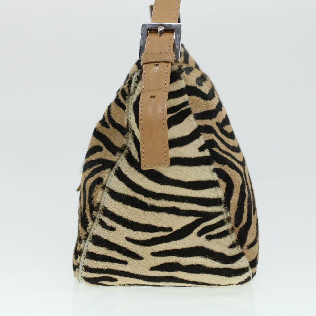 FENDI Mamma Baguette Shoulder Bag Harako leather Beige bs5121
