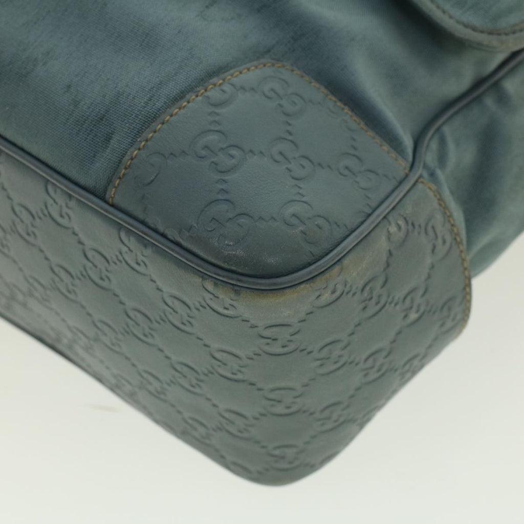 GUCCI GG Canvas Guccissima Shoulder Bag Light Blue 162419 bs5126