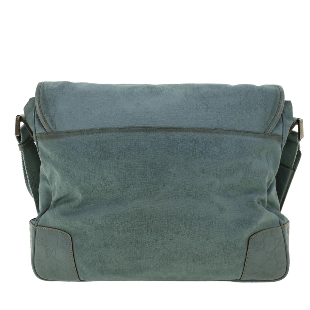 GUCCI GG Canvas Guccissima Shoulder Bag Light Blue 162419 bs5126