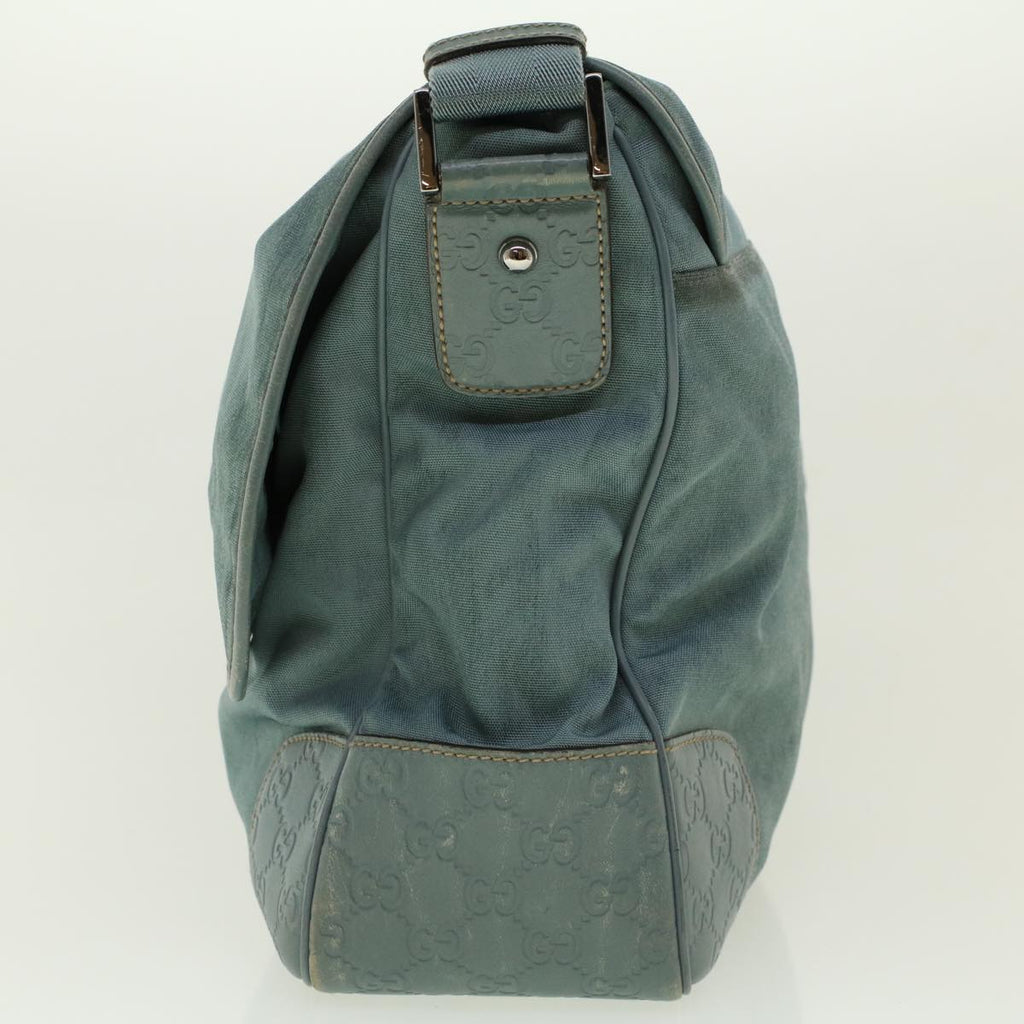 GUCCI GG Canvas Guccissima Shoulder Bag Light Blue 162419 bs5126