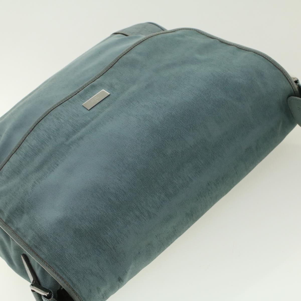 GUCCI GG Canvas Guccissima Shoulder Bag Light Blue 162419 bs5126