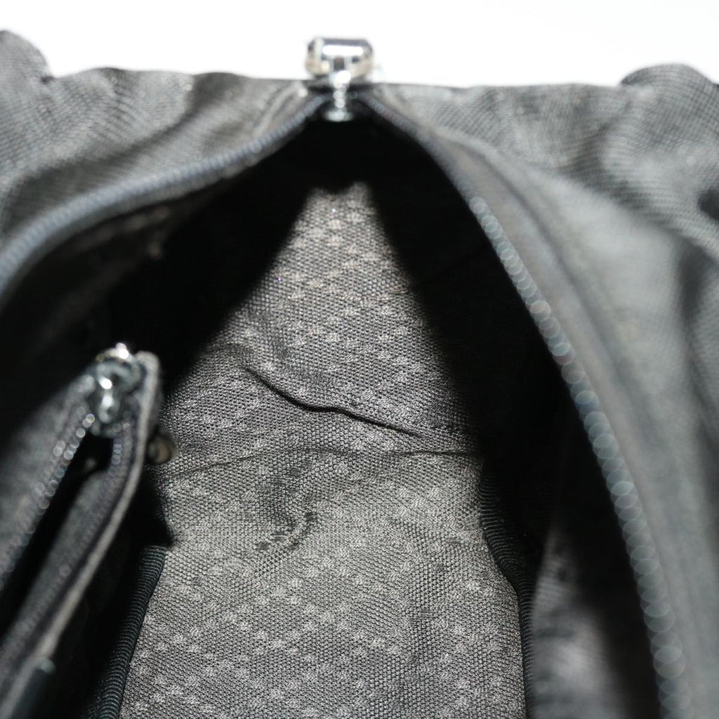GUCCI Bamboo Hand Bag Nylon Black 000 1014 0575 bs5214