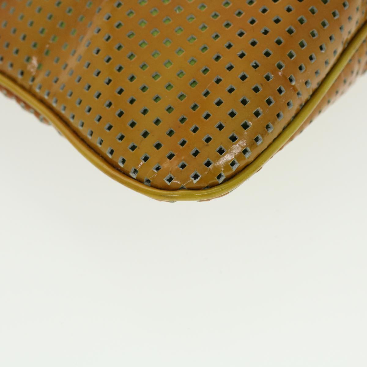 FENDI Shoulder Bag Patent leather Khaki 2813-26734-008 bs5265