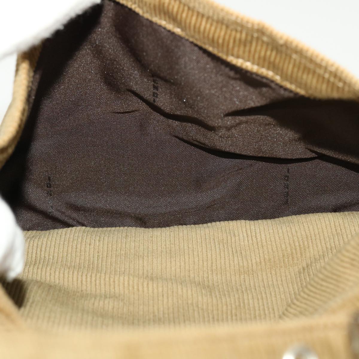 FENDI Mamma Baguette Shoulder Bag Corduroy Brown 2384-26569-009 bs5266