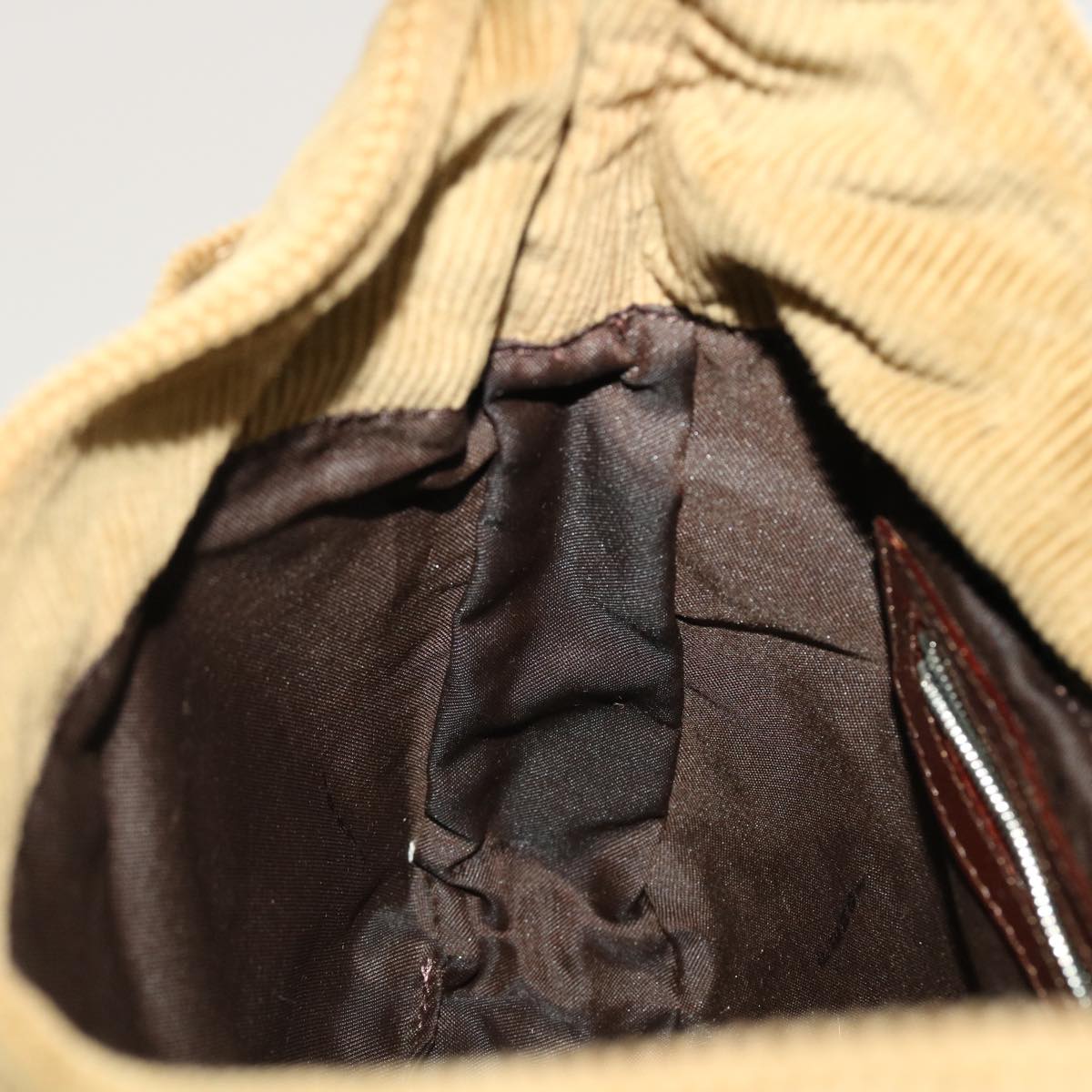 FENDI Mamma Baguette Shoulder Bag Corduroy Brown 2384-26569-009 bs5266