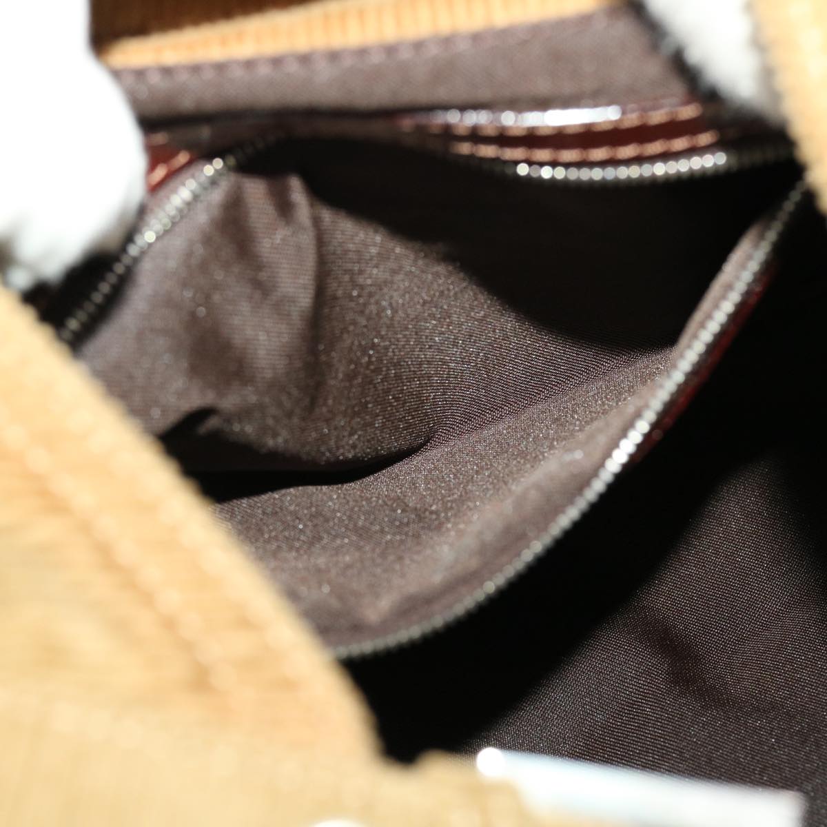 FENDI Mamma Baguette Shoulder Bag Corduroy Brown 2384-26569-009 bs5266