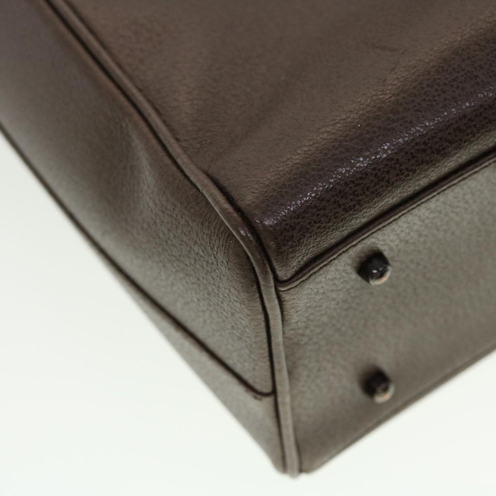GUCCI Hand Bag Leather Brown 00237541313 bs5271