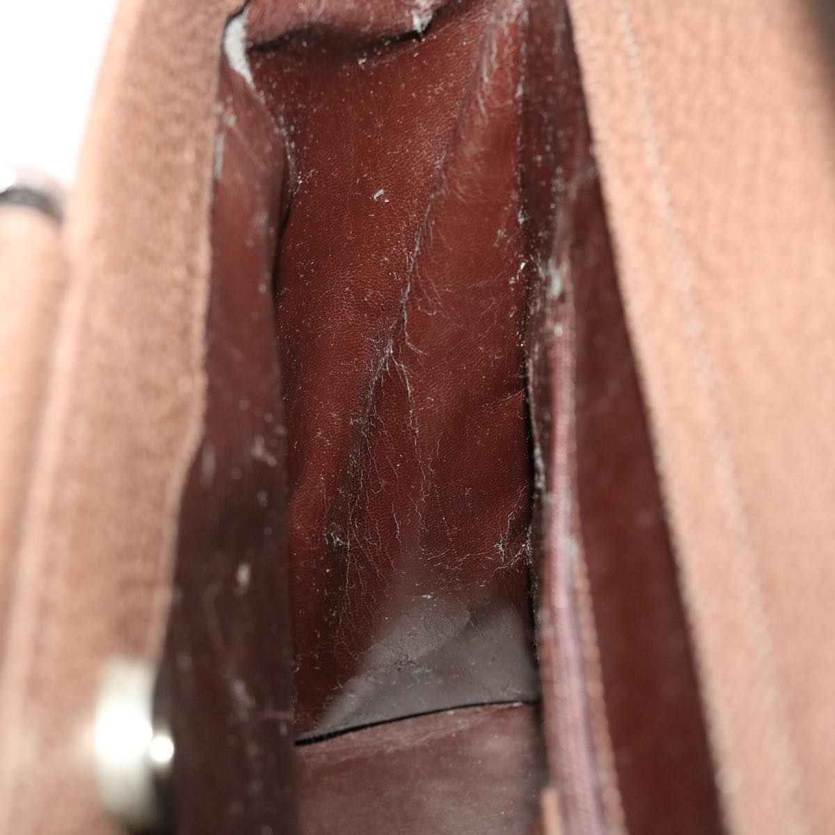 GUCCI Hand Bag Leather Brown 00237541313 bs5271