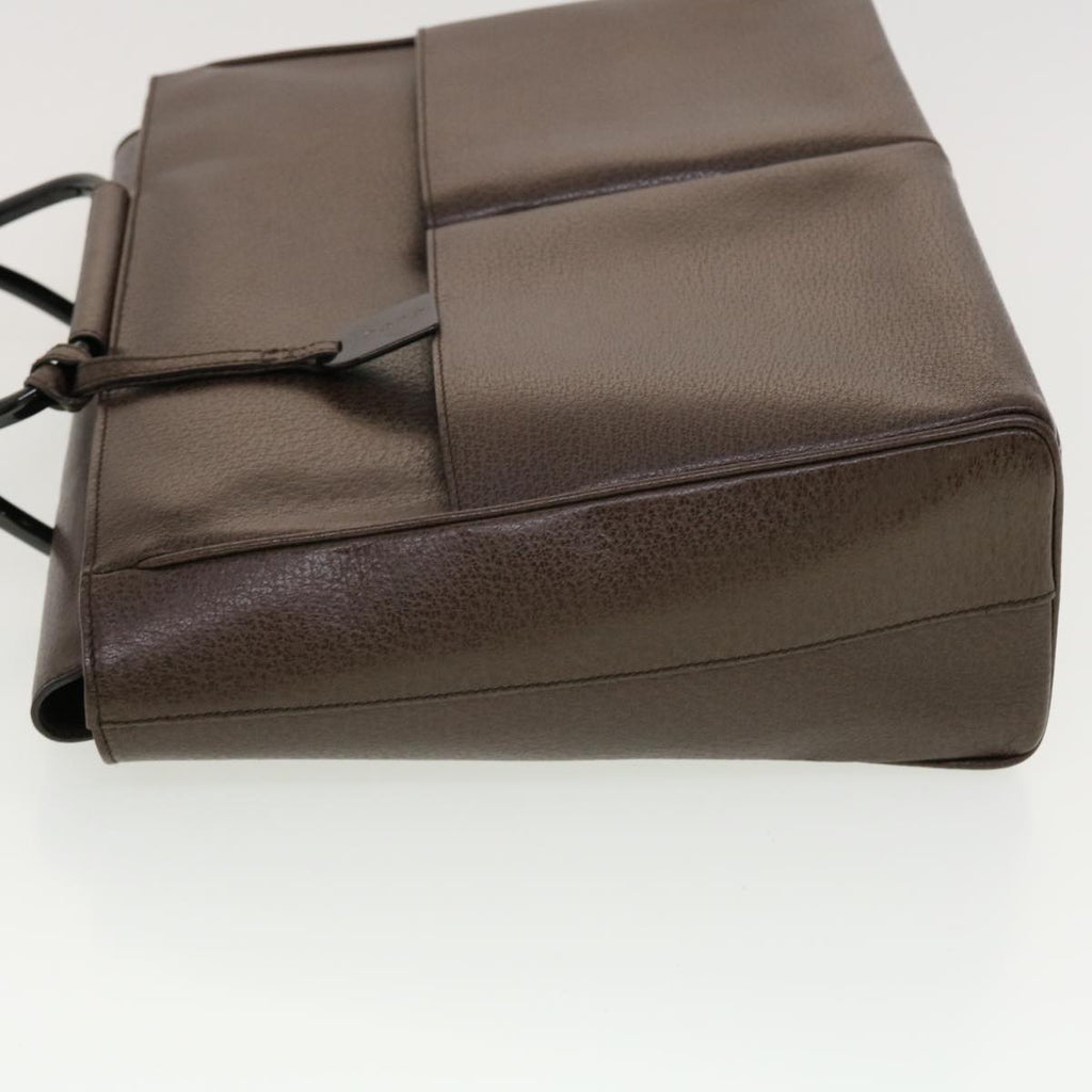 GUCCI Hand Bag Leather Brown 00237541313 bs5271