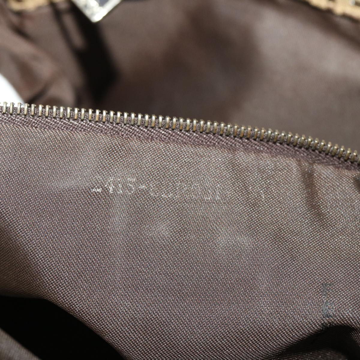 FENDI Zucchino Canvas Mamma Baguette Shoulder Bag Brown bs5280