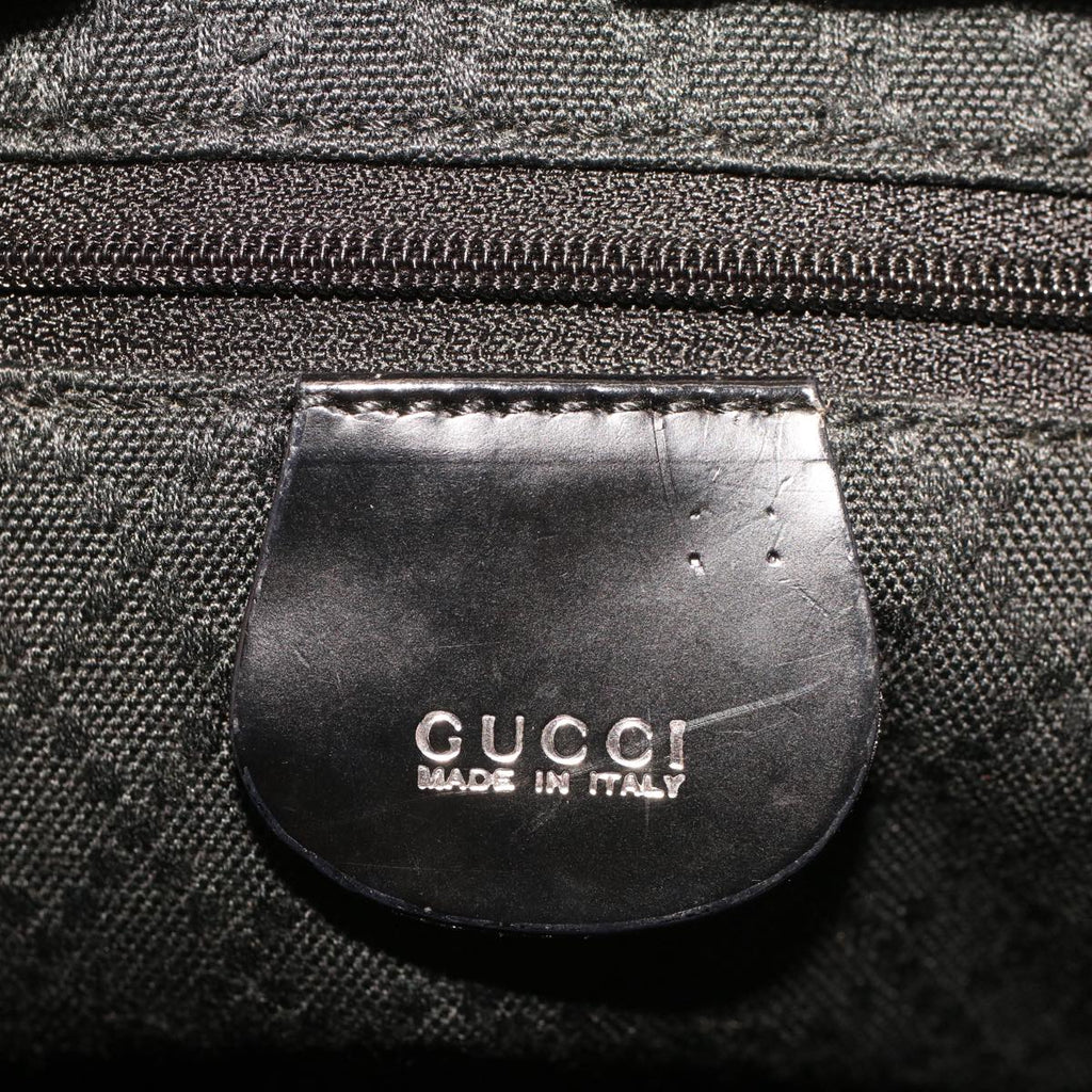 GUCCI Bamboo Shoulder Bag Nylon Black 00019560531 bs5299