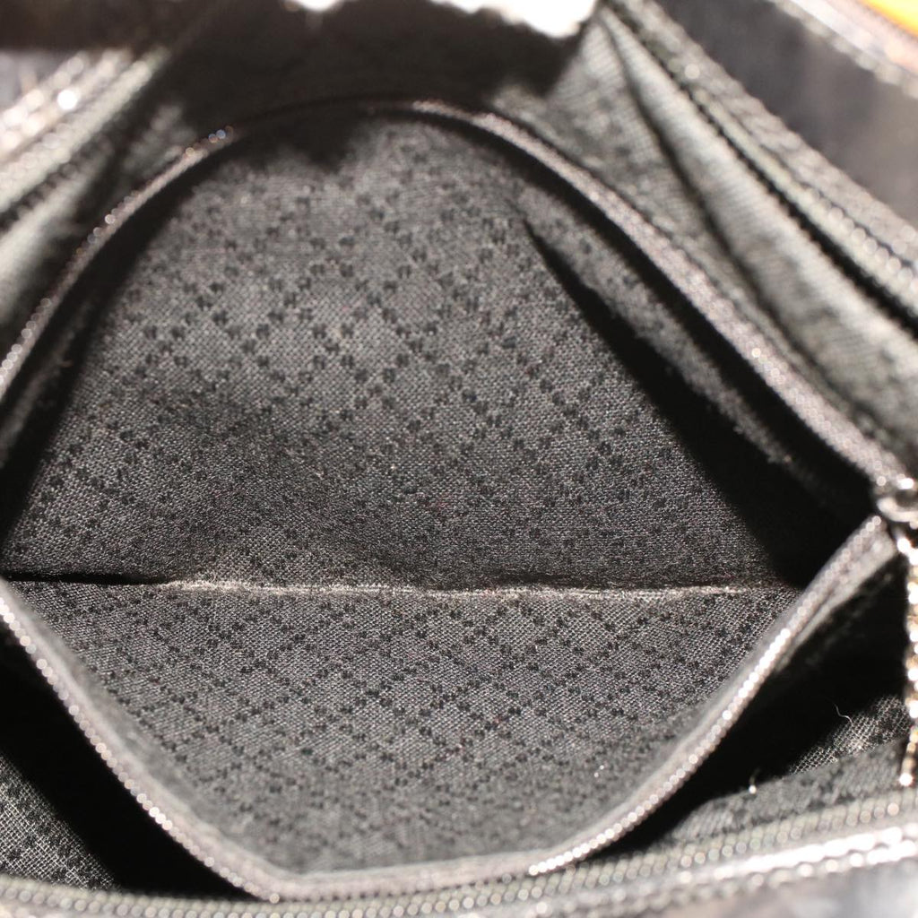 GUCCI Bamboo Shoulder Bag Nylon Black 00019560531 bs5299