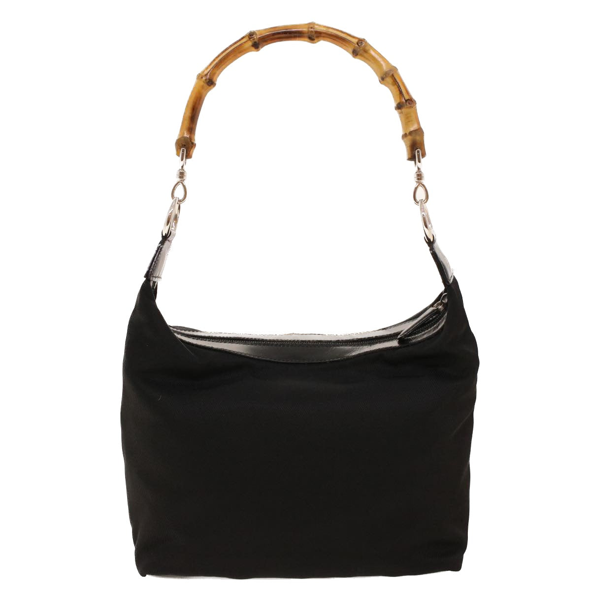 GUCCI Bamboo Shoulder Bag Nylon Black 00019560531 bs5299
