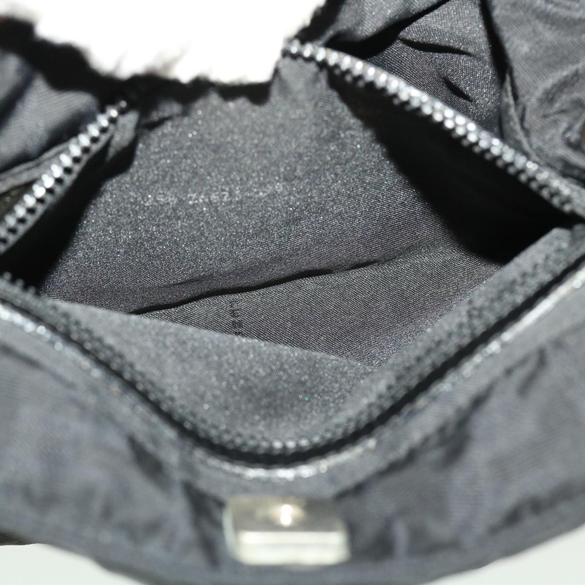 FENDI Zucca Canvas Shoulder Bag Black bs5300