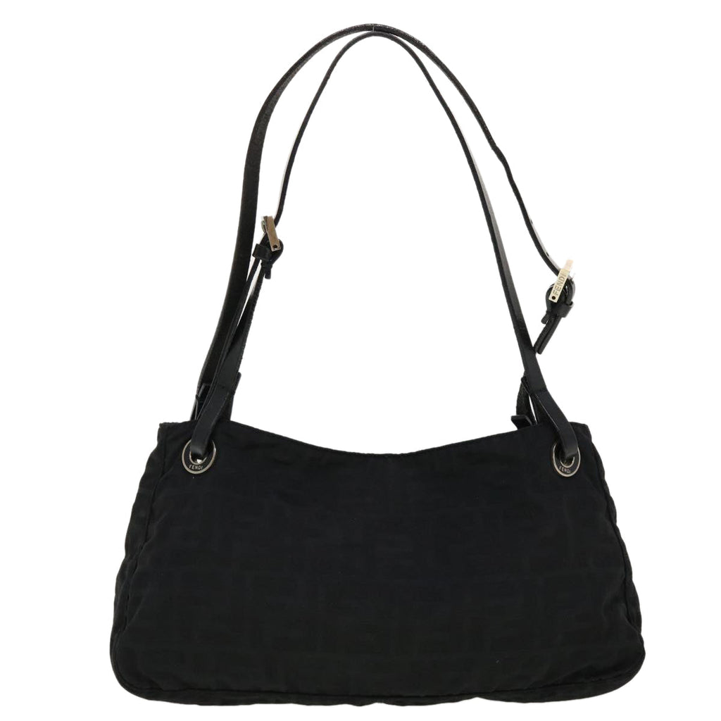 FENDI Zucca Canvas Shoulder Bag Black bs5300