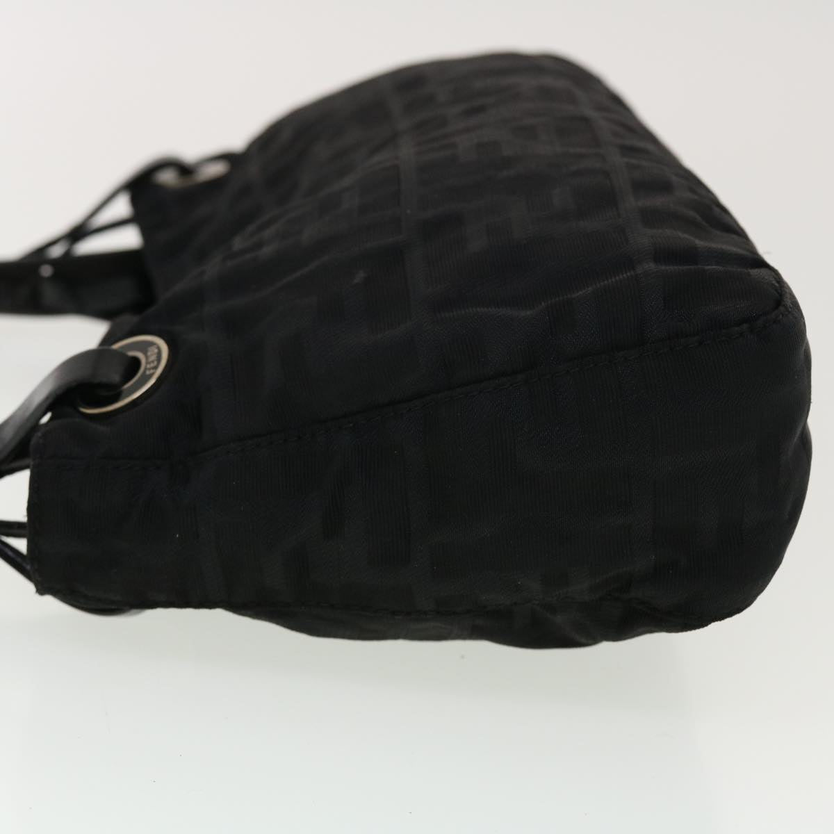 FENDI Zucca Canvas Shoulder Bag Black bs5300