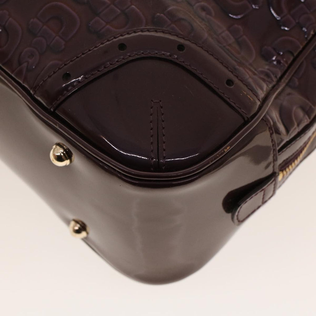 GUCCI Shoulder Bag Patent leather Purple 145770 bs5305