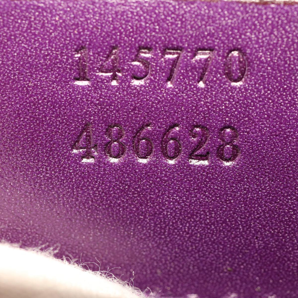 GUCCI Shoulder Bag Patent leather Purple 145770 bs5305