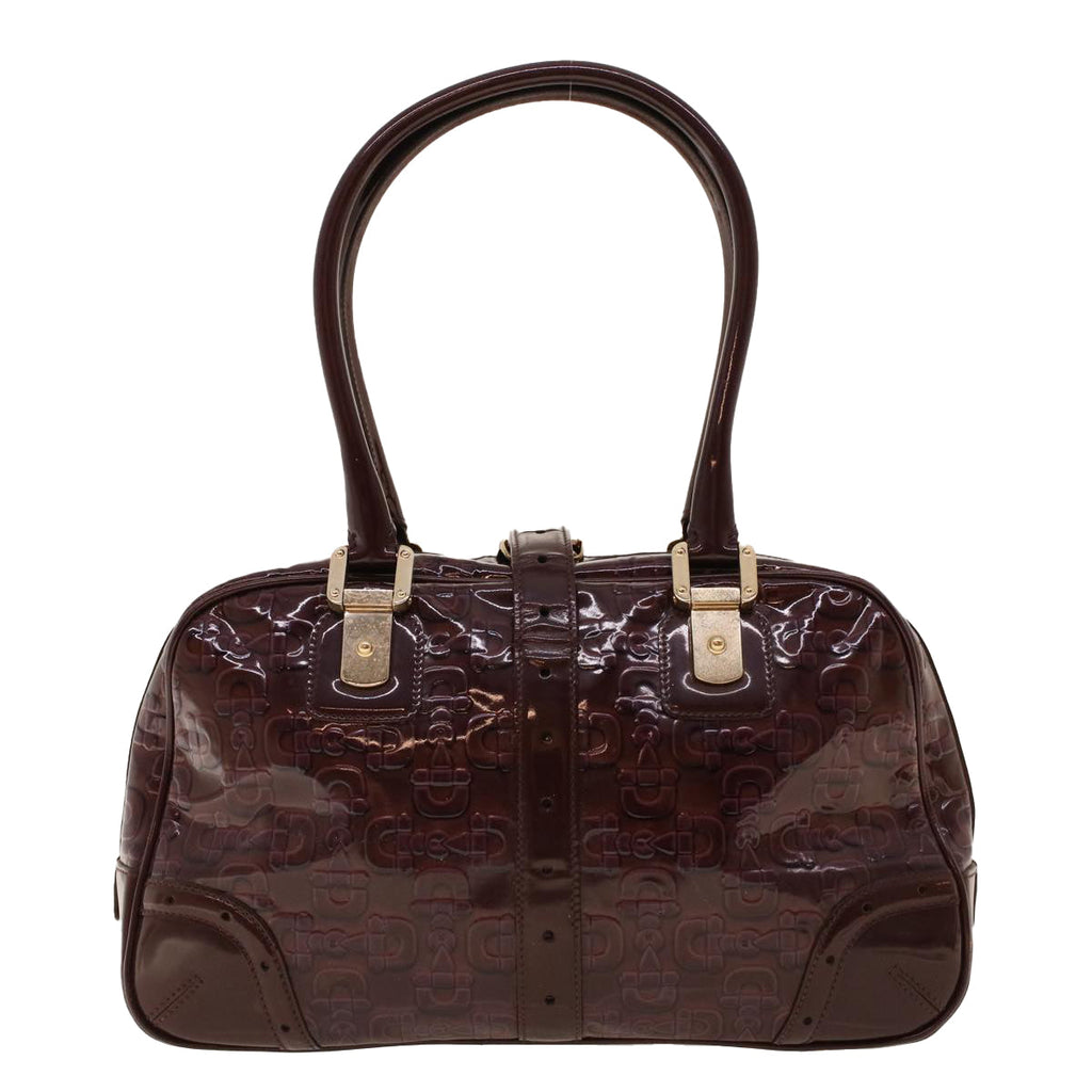 GUCCI Shoulder Bag Patent leather Purple 145770 bs5305