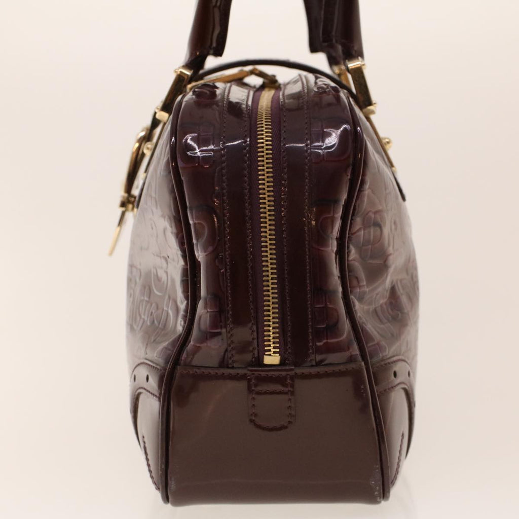 GUCCI Shoulder Bag Patent leather Purple 145770 bs5305