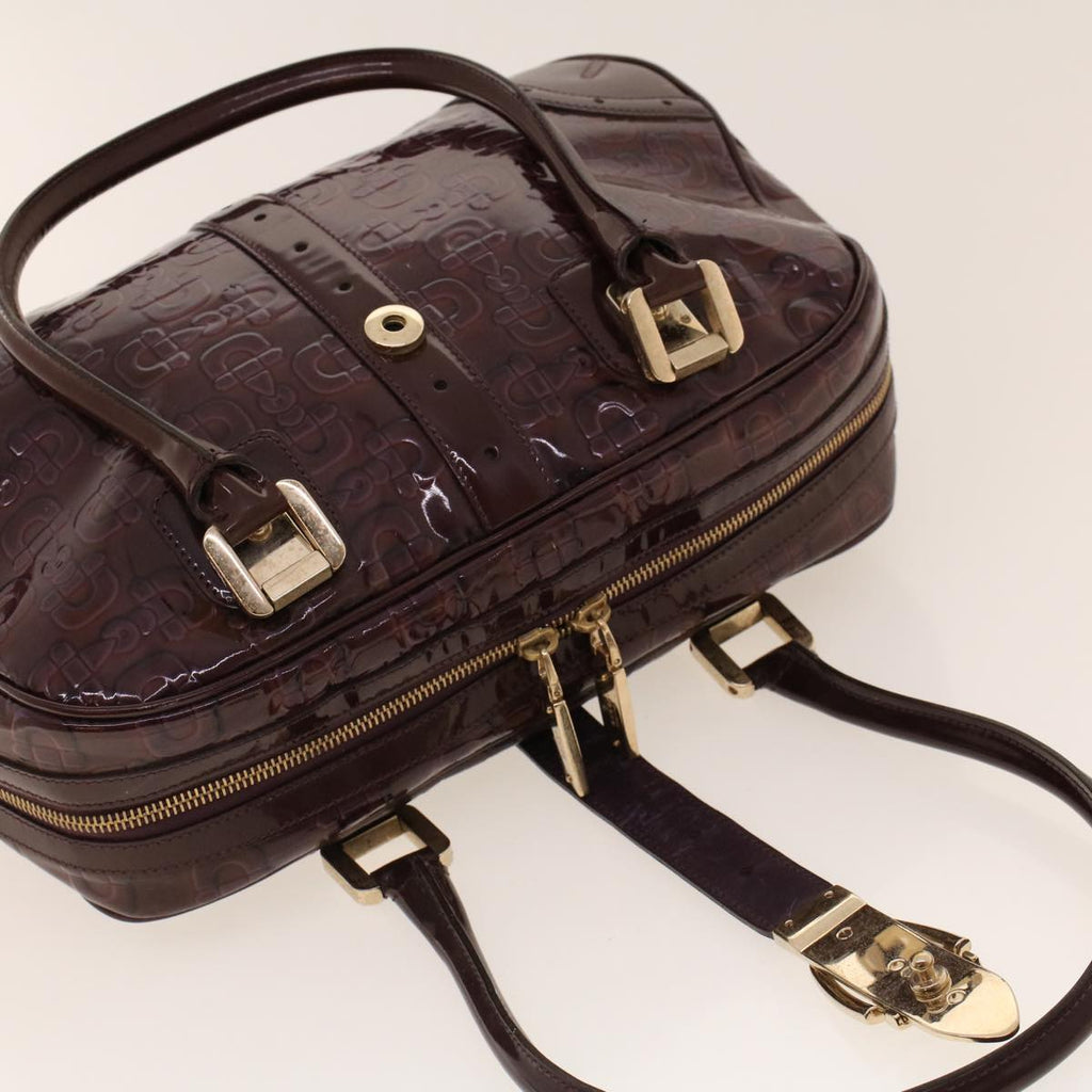 GUCCI Shoulder Bag Patent leather Purple 145770 bs5305